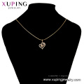 34102 xuping mode plaqué or en forme de coeur multi pendentif en pierre